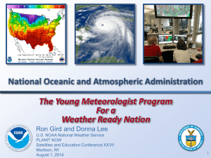 The Young Meteorologist Program For a Weather Ready Nation