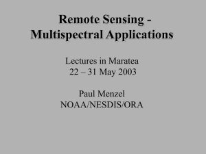 Remote Sensing - Multispectral Applications Lectures in Maratea 22 – 31 May 2003