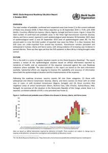 WHO: Ebola Response Roadmap Situation Report 1 October 2014