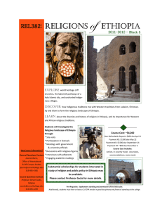 Éy RELIGIONS     ETHIOPIA REL382: 2011