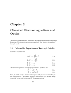 Chapter  2 Classical  Electromagnetism  and Optics