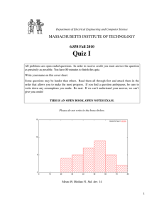 Quiz I MASSACHUSETTS INSTITUTE OF TECHNOLOGY 6.858 Fall 2010