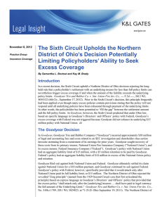 The Sixth Circuit Upholds the Northern District of Ohio’s Decision Potentially