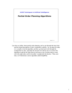 Partial-Order Planning Algorithms