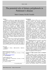 The potential role of dietary polyphenols in Parkinson’s disease