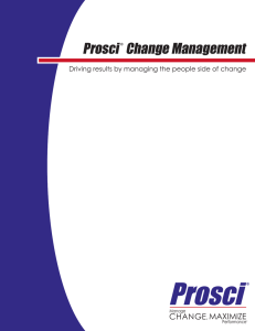 Change Management Prosci MAXIMIZE CHANGE,