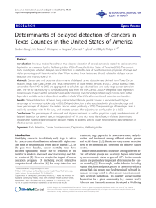 Determinants of delayed detection of cancers in Open Access