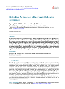 Selective Activation of Intrinsic Cohesive Elements
