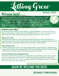 Letting Grow Welcome back! January 2016