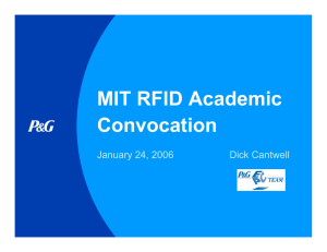 MIT RFID Academic Convocation January 24, 2006 Dick Cantwell