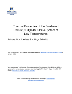 Thermal Properties of the Frustrated Rb0.52(ND4)0.48D2PO4 System at Low Temperatures