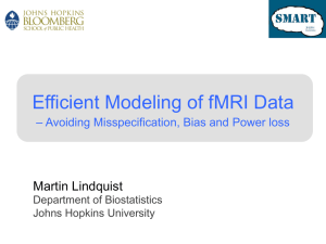 Efficient Modeling of fMRI Data Martin Lindquist Department of Biostatistics