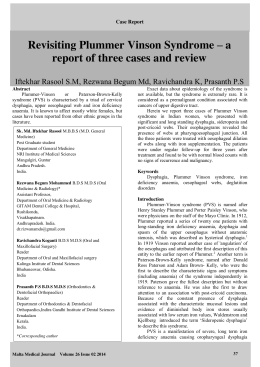 Plummer vinson syndrome pathology report