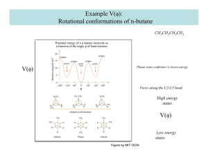 Example V( ): Rotational conformations of n-butane V(