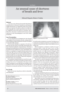 An unusual cause of shortness of breath and fever Abstract