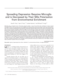 Spreading Depression Requires Microglia and is Decreased by Their M2a Polarization