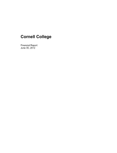 Cornell College  Financial Report June 30, 2012