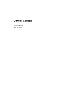 Cornell College  Financial Report June 30, 2010