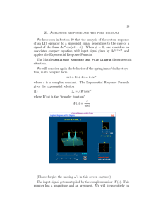 23.  Amplitude  response  and  the ... We have seen in Section 10 that the analysis of...