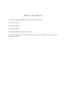 PSET 1.  E.7:1,2 (Necessary deﬁnitions on previous page) (6 points)