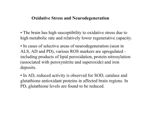 Oxidative Stress and Neurodegeneration