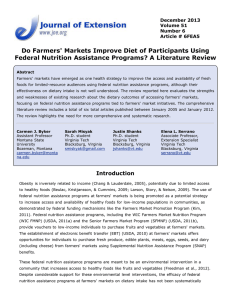 Do Farmers' Markets Improve Diet of Participants Using