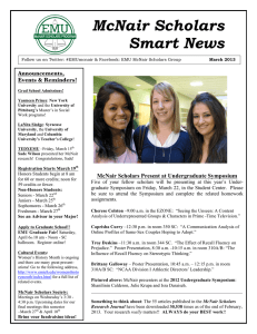 McNair Scholars Smart News  Announcements,