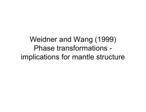 Weidner and Wang (1999) Phase transformations - implications for mantle structure