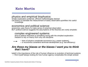 Kate Martin physics and empirical biophysics: