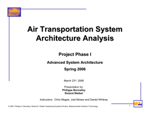 Air Transportation System Architecture Analysis Project Phase I Advanced System Architecture