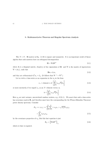 5.  Karhunen-Loève  Theorem  and  Singular ... × Q&gt;  R matrix  in  Eq. ...