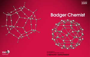 Badger Chemist 2009 CHEMISTRY DEPARTMENT THE NEWSLETTER OF