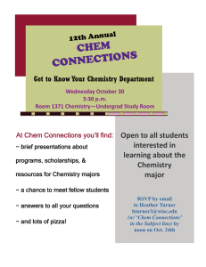 CHEM NS CONNECTIO Open to all students  