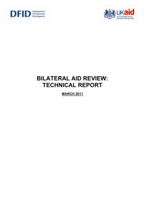 BILATERAL AID REVIEW: TECHNICAL REPORT MARCH 2011