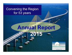 Annual Report 2015 Convening the Region for 53 years