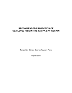 RECOMMENDED PROJECTION OF SEA LEVEL RISE IN THE TAMPA BAY REGION