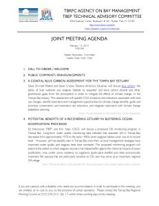 JOINT MEETING AGENDA TBRPC AGENCY ON BAY MANAGEMENT TBEP TECHNICAL ADVISORY COMMITTEE