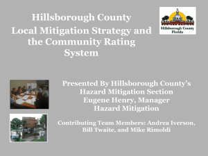 Hillsborough County Local Mitigation Strategy and the Community Rating System