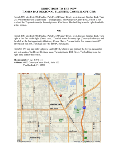 DIRECTIONS TO THE NEW TAMPA BAY REGIONAL PLANNING COUNCIL OFFICES