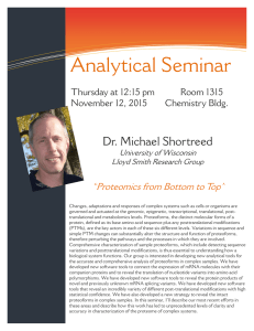 Analytical Seminar Dr. Michael Shortreed Information Technology Solutions