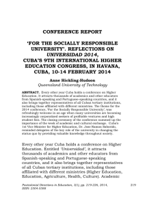 CONFERENCE REPORT ‘FOR THE SOCIALLY RESPONSIBLE UNIVERSITY’. REFLECTIONS ON