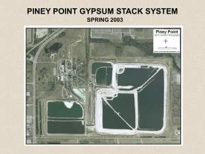 PINEY POINT GYPSUM STACK SYSTEM SPRING 2003