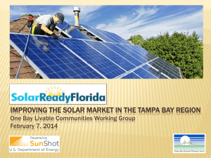 IMPROVING THE SOLAR MARKET IN THE TAMPA BAY REGION