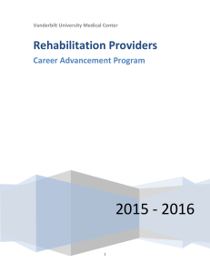 2015 - 2016 Rehabilitation Providers Career Advancement Program