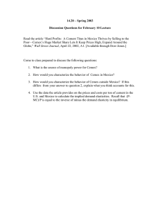 14.20 – Spring 2003 Discussion Questions for February 10 Lecture