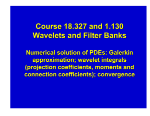 Course 18.327 and 1.130 Wavelets and Filter Banks