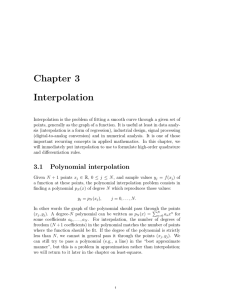Chapter 3 Interpolation