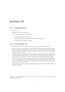 Lecture 13 13.1 Administration