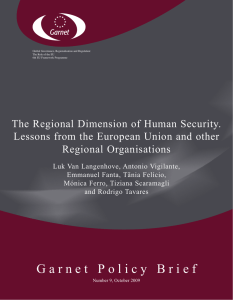 The Regional Dimension of Human Security. Regional Organisations