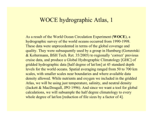 WOCE hydrographic Atlas, 1